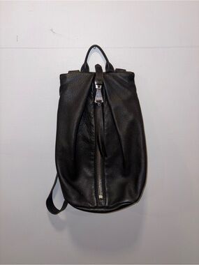 Aimee Kestenberg Tamitha Black Pebbled Leather Backpack Silver Hardware